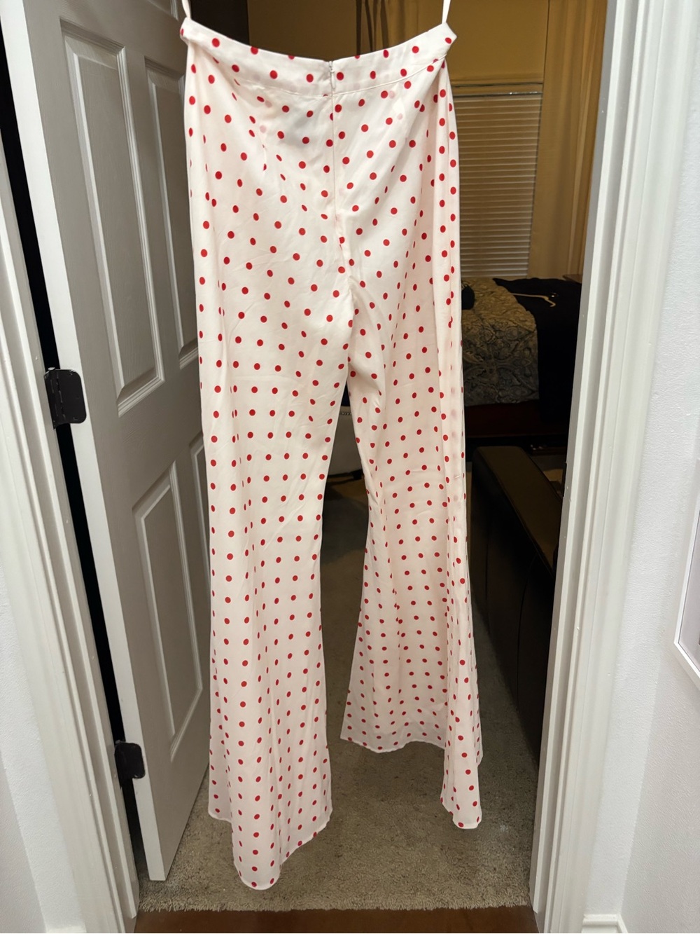 Posse Red Polka Dot Wide-Leg Pants on Cream